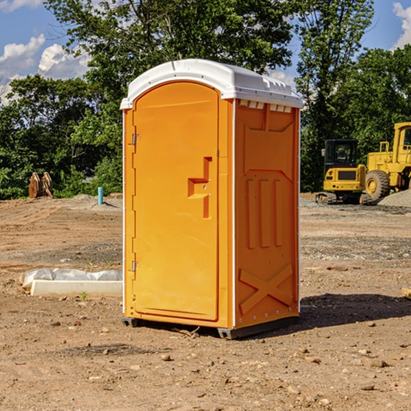 how often are the portable toilets cleaned and serviced during a rental period in Blocksburg